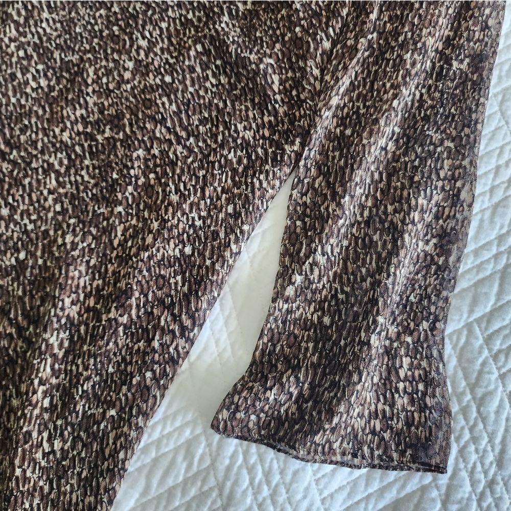 Talbots vintage silk collar tie midi dress Lined - Picture 10 of 15